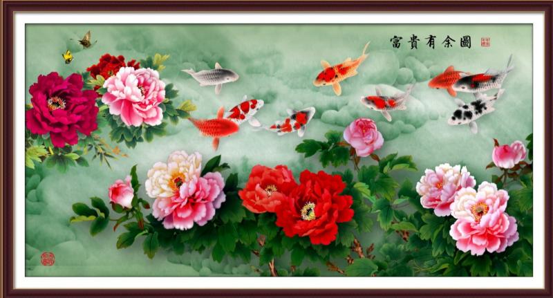 Tranh Cửu Ngư Quần Hội chứa lời chúc phúc viên mãn, tài lộc dồi dào