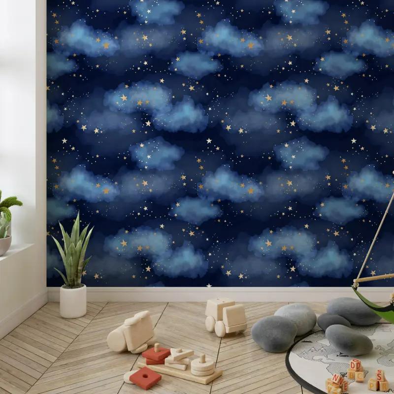 Tranh dán tường bầu trời sao, là lựa chọn lý tưởng cho phòng ngủ hoặc phòng của bé