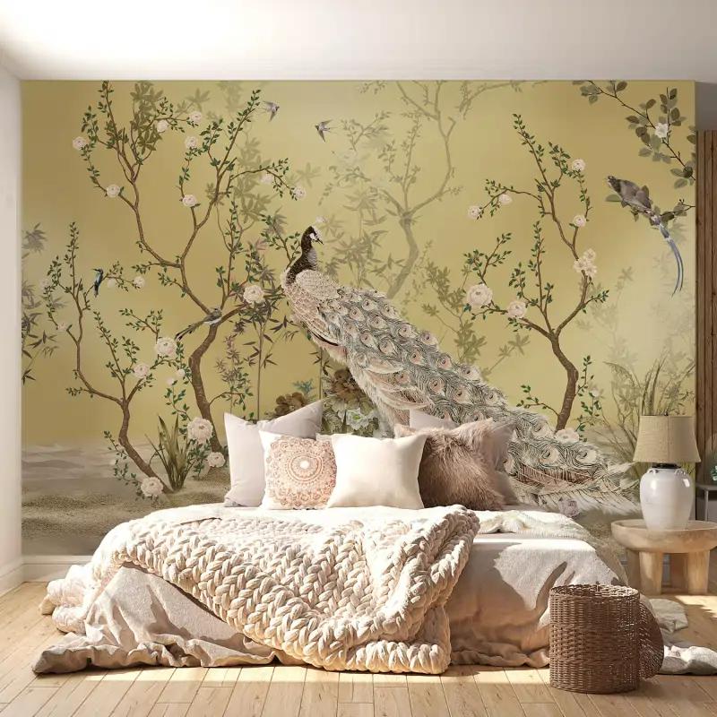 Tranh dán tường phòng ngủ với chủ đề tĩnh lặng, gam màu hài hòa, hỗ trợ giấc ngủ sâu 