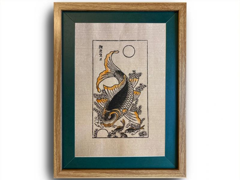 Tranh dân gian Đông Hồ Lý ngư vọng nguyệt