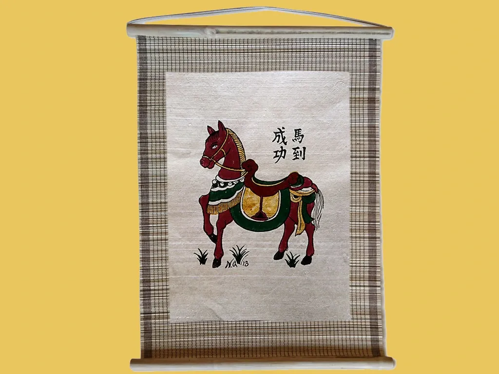 Tranh Ngựa dân gian Đông Hồ