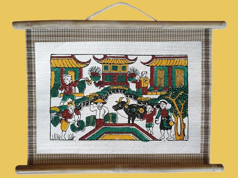 Tranh Dân Gian Đông Hồ Ngày Mùa Thu Hoạch