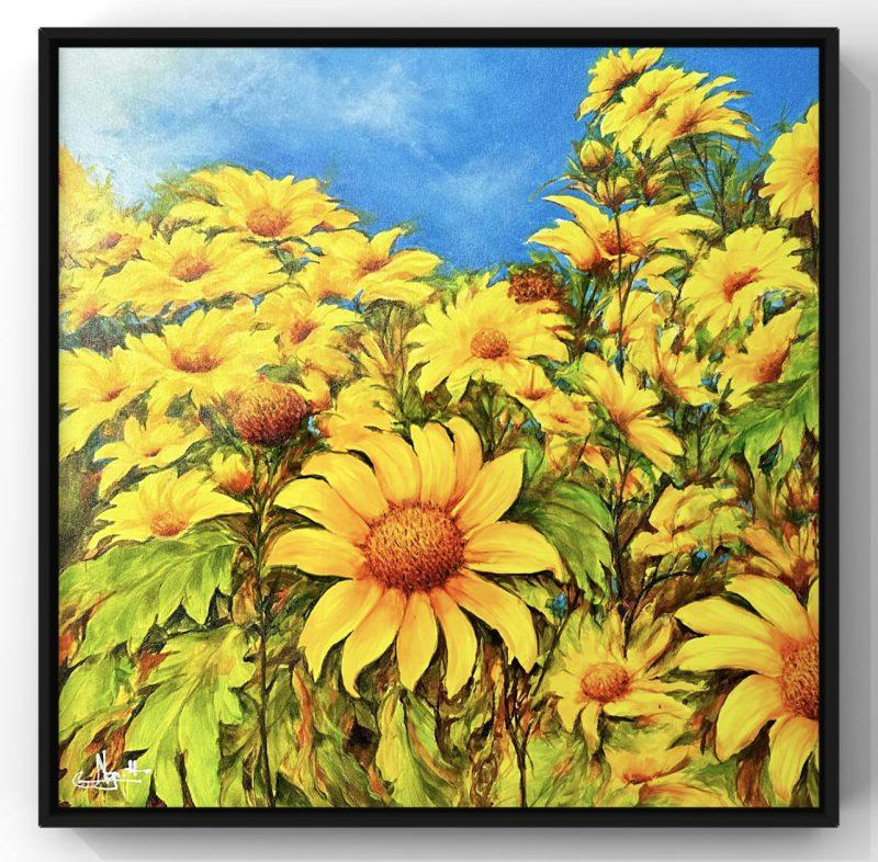 Tranh hoa cúc canvas là sự kết hợp hoàn hảo giữa nghệ thuật hội họa truyền thống và phong cách hiện đại