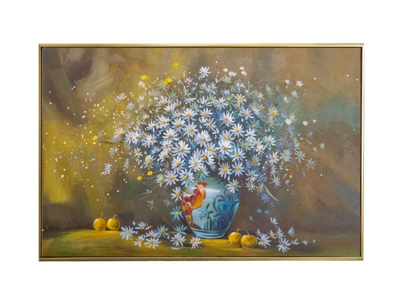 Tranh hoa cúc thạch thảo tím để trang trí phòng ngủ, phòng khách hoặc không gian làm việc sáng tạo