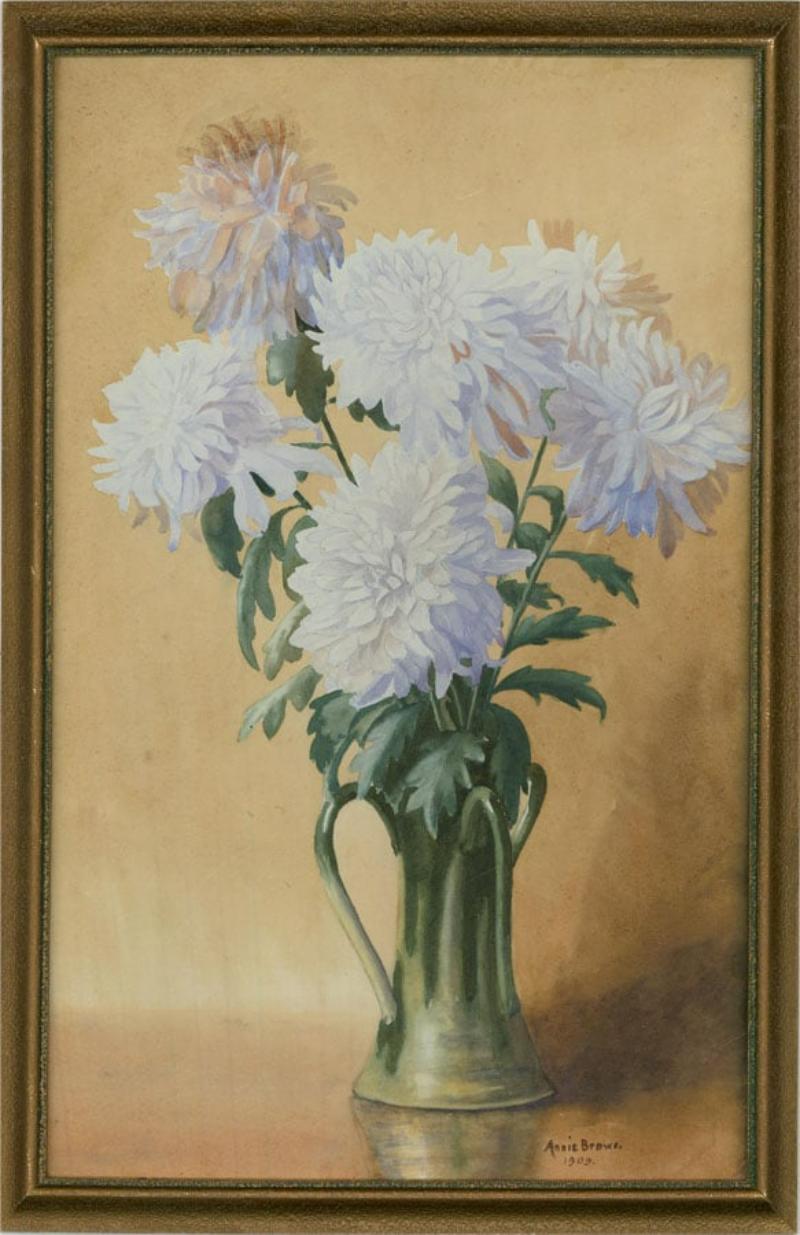 Tranh hoa cúc trắng giúp xua tan ưu phiền, cân bằng cảm xúc và mang lại bình an trong tâm hồn