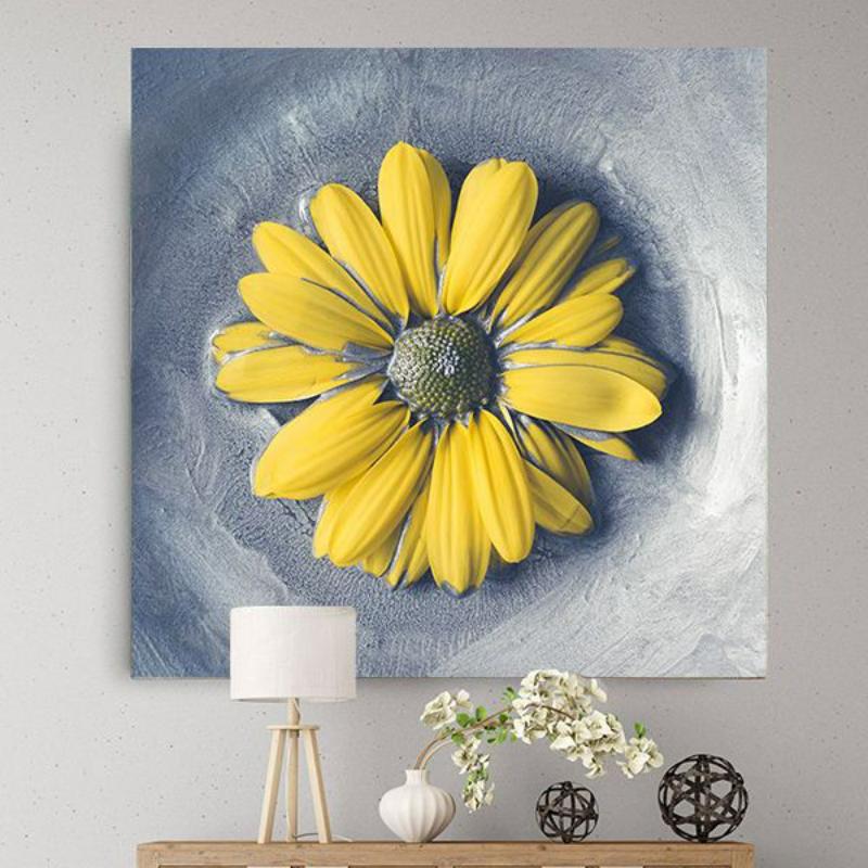 Tranh hoa cúc vàng canvas tạo hiệu ứng chân thực, sống động