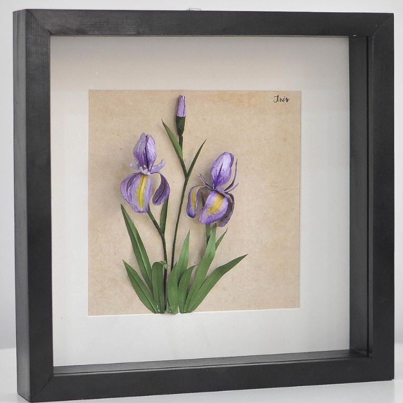 Tranh hoa diên vĩ bằng giấy nghệ thuật