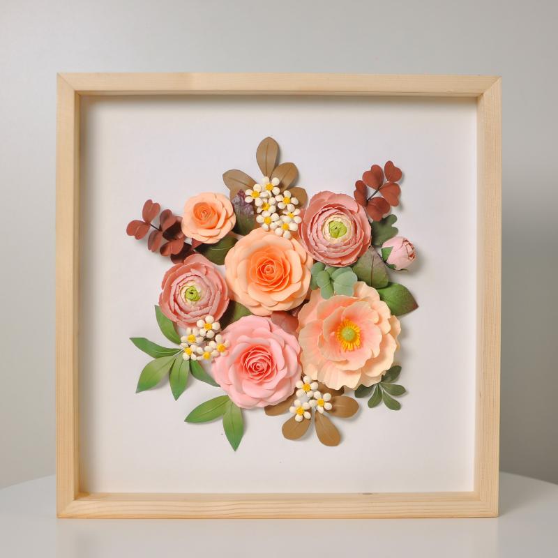 Tranh hoa giấy mang giá trị nghệ thuật và cảm xúc sâu sắc, thể hiện sự khéo léo, kiên nhẫn