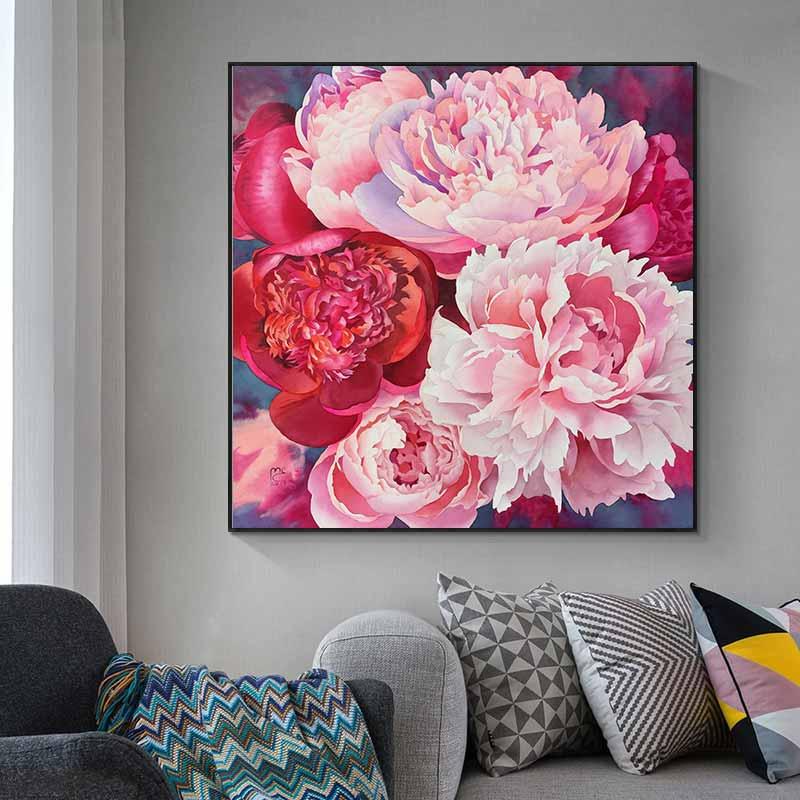 Tranh Hoa Mẫu Đơn chúc cho gia chủ luôn gặp thuận lợi trong cuộc sống, gia đình êm ấm