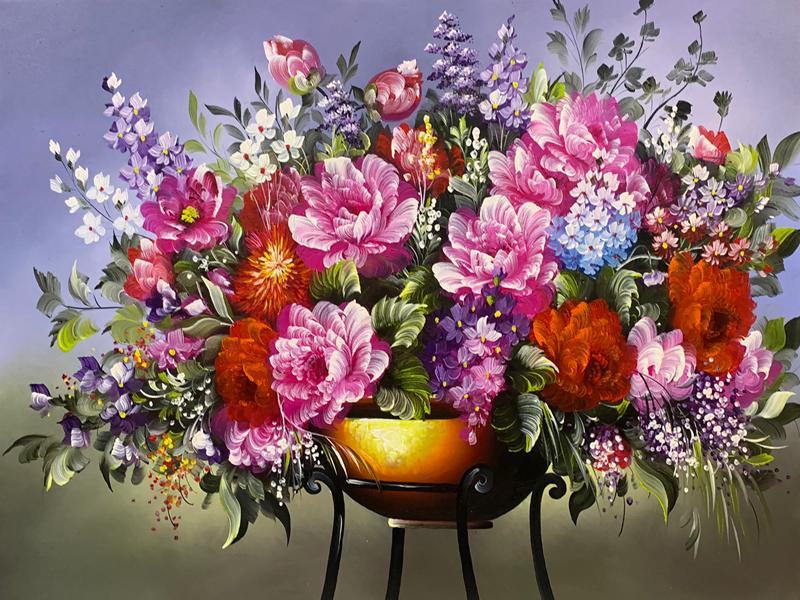 Tranh hoa mẫu đơn phong thủy mang đến vượng khí, thăng tiến