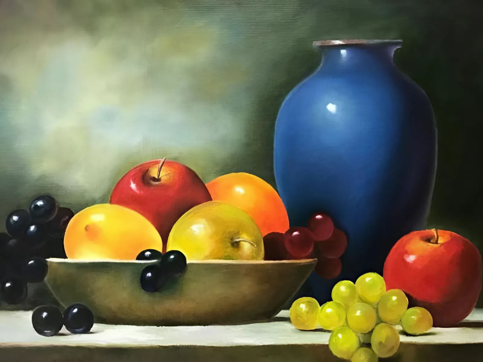 Treo tranh hoa quả hợp với năng lượng của không gian nấu nướng ở phòng bếp 