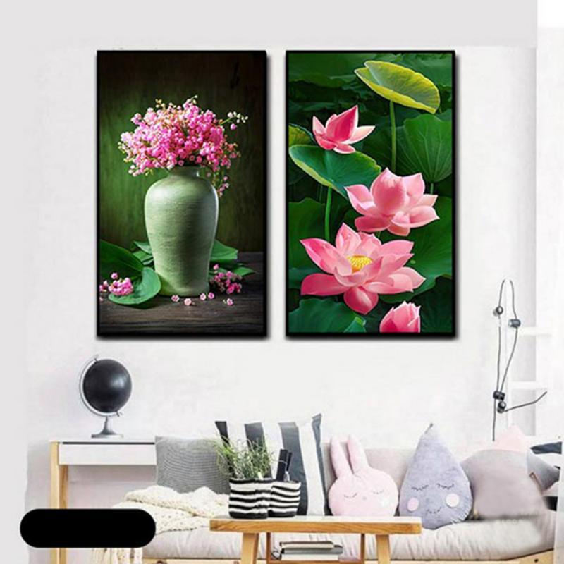 Tranh hoa sen nghệ thuật tạo hiệu ứng sống động