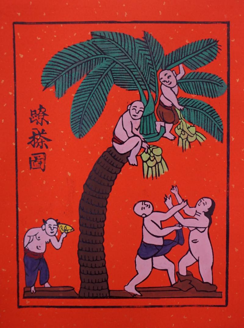 Tranh Kim Hoàng – Hồi sinh tranh tết thất truyền 7 thập kỷ 13 Tranh dân gian Kim Hoàng với đề tài sinh hoạt đời sống làng quê