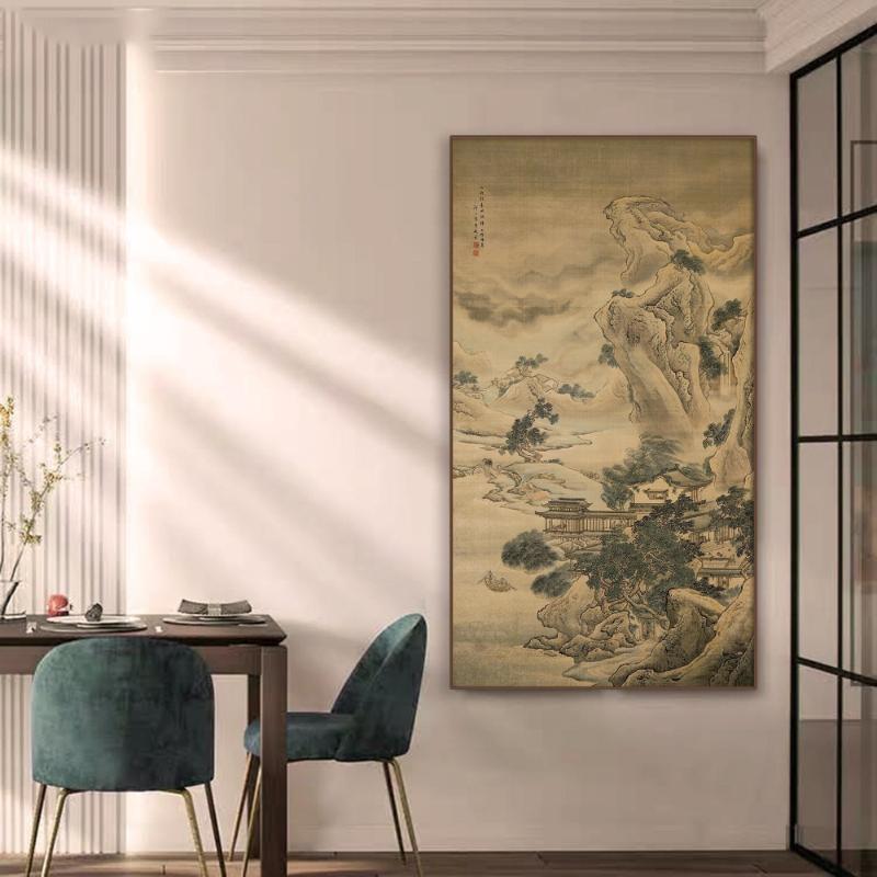 Tranh lụa treo phòng ăn