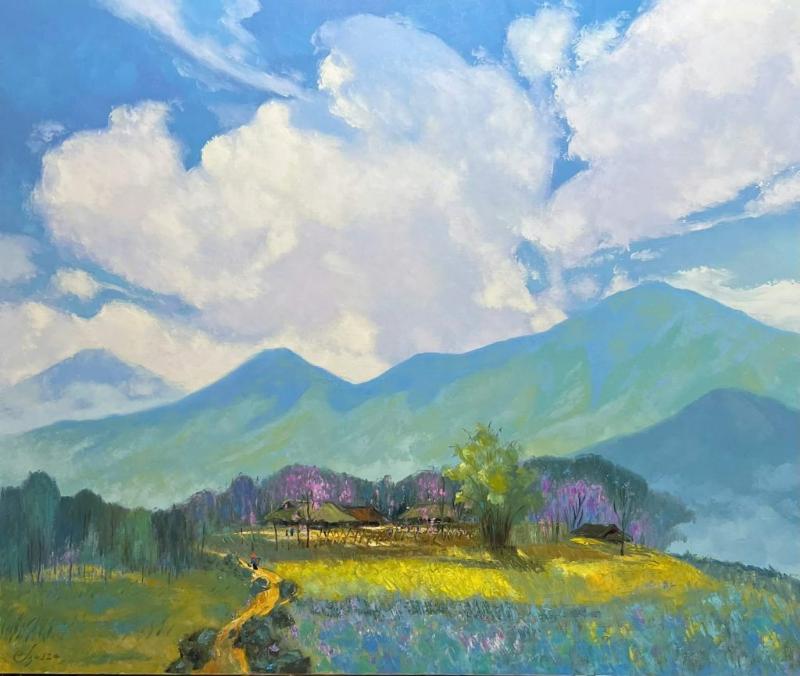 Tranh phong cảnh sơn dầu có độ bóng cao, sắc độ tinh tế