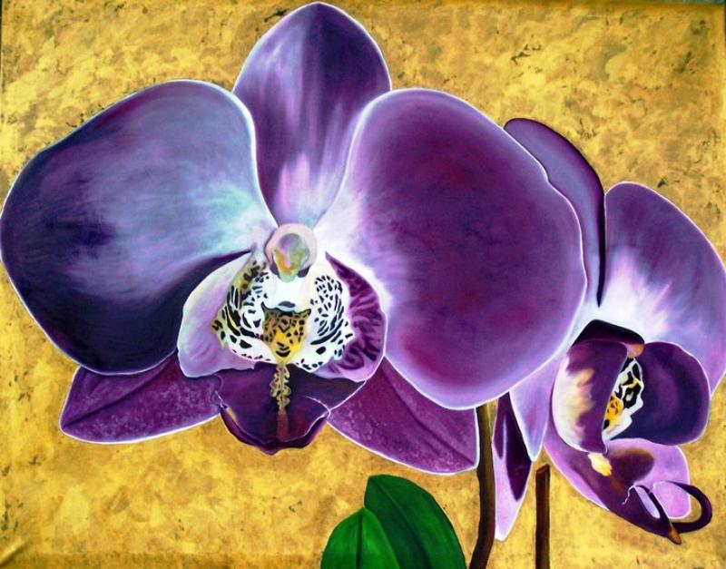 Biểu tượng của phong thủy của tranh hoa lan