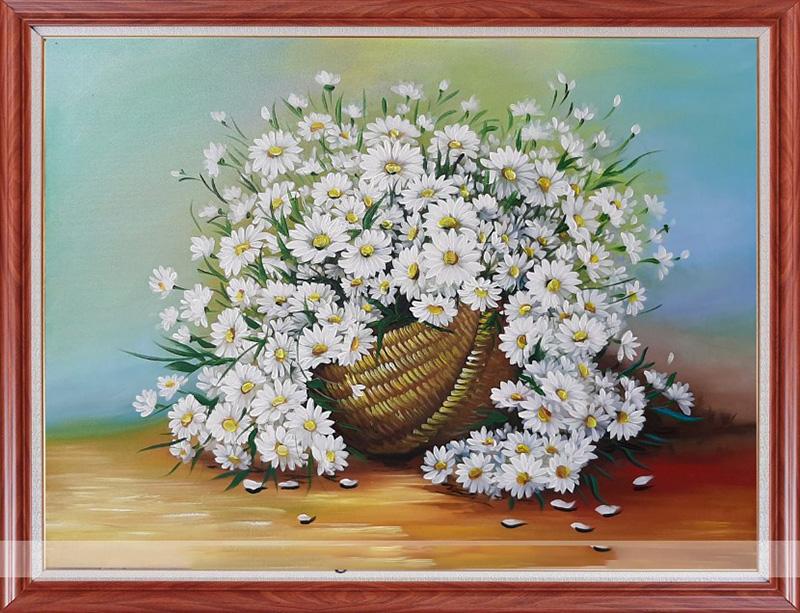 Tranh hoa cúc biểu tượng của sự khiêm nhường