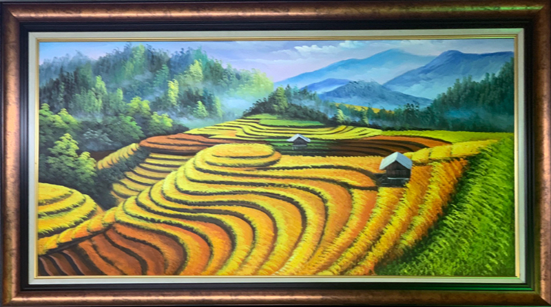 Tranh ruộng bậc thang Sa Pa
