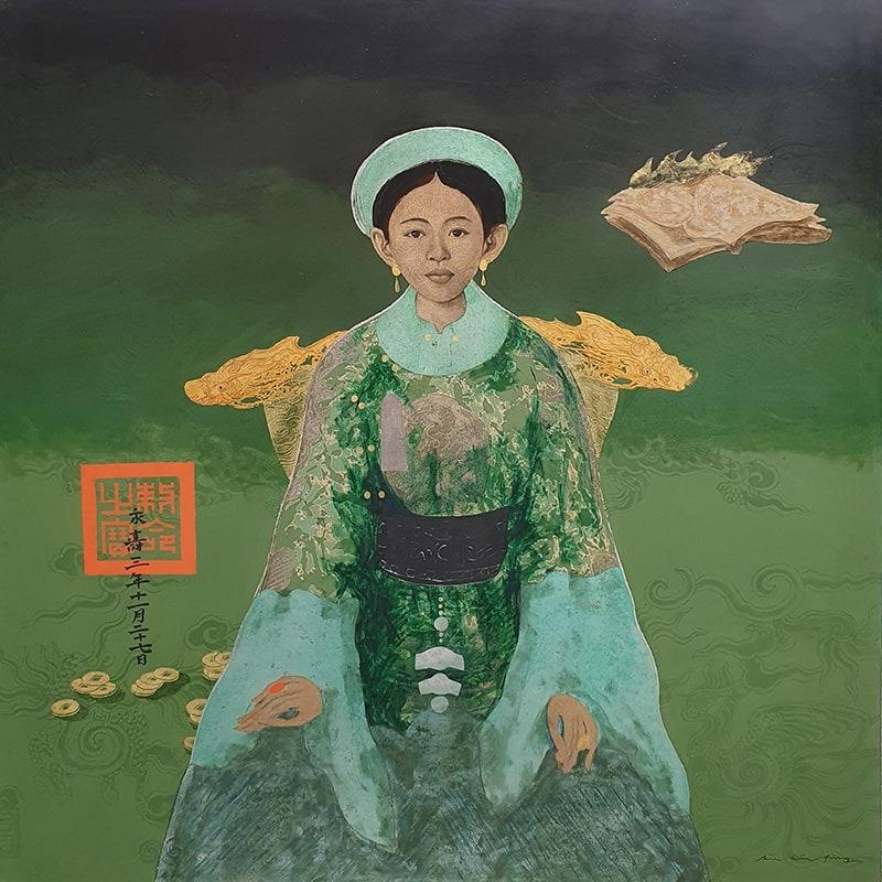 Tranh sơn mài Bùi Hữu Hùng - kể chuyện hoàng cung bằng nét cọ