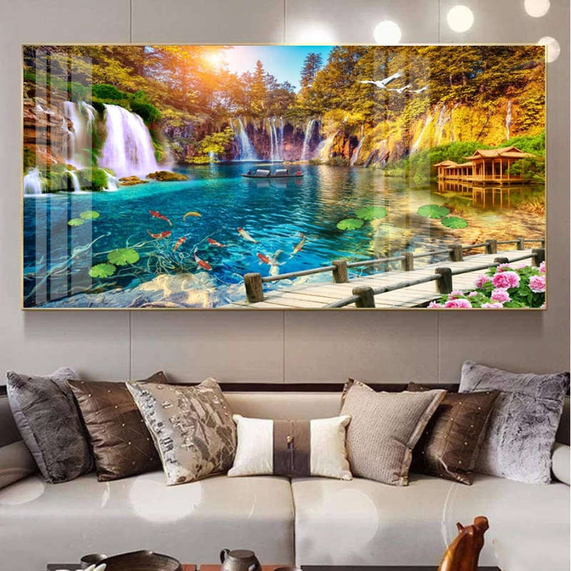 Tranh sơn thủy phòng khách