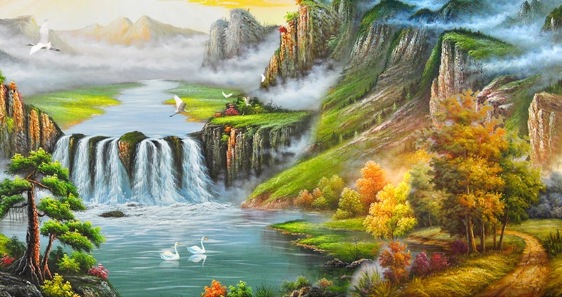 Tranh sơn thủy phong thủy Trung Quốc