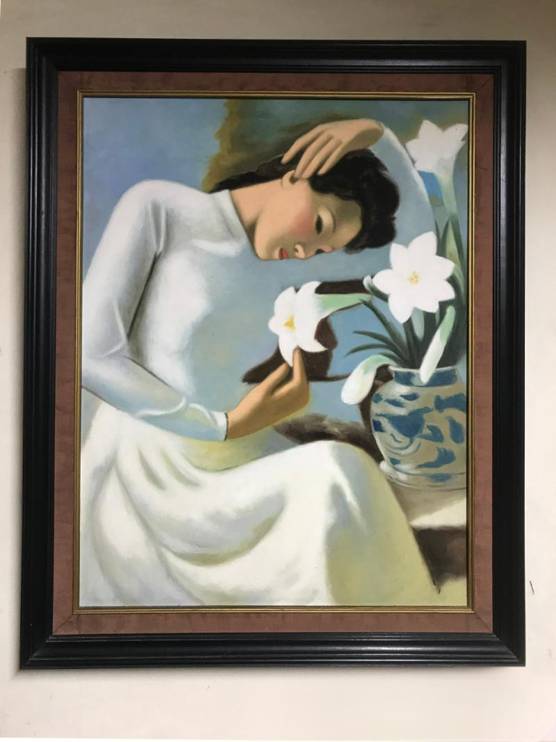 Tác phẩm kinh điển "Thiếu nữ bên hoa huệ" (1943) của Tô Ngọc Vân, biểu tượng của vẻ đẹp thanh khiết Việt Nam