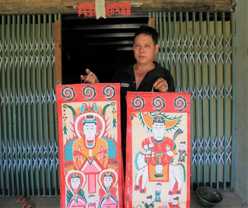 Tranh thờ miền núi phản ánh tư duy thẩm mỹ và tinh thần sáng tạo dân gian