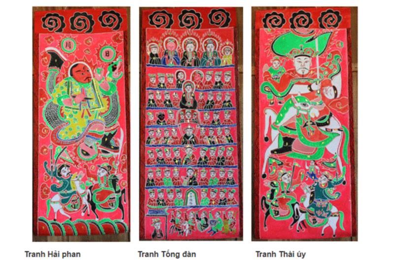 Tranh thờ miền núi dùng làm vật thế mạng trong các nghi lễ cúng bái, cầu an, trừ tà, giải hạn hoặc cầu siêu