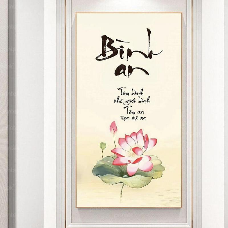 Bộ tranh thư pháp chữ Bình An cầu mong cuộc sống an yên