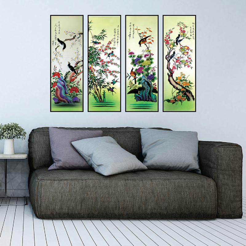 Tranh Tứ Quý là lựa chọn lý tưởng để làm đẹp không gian sống và cầu chúc phú quý, bình an