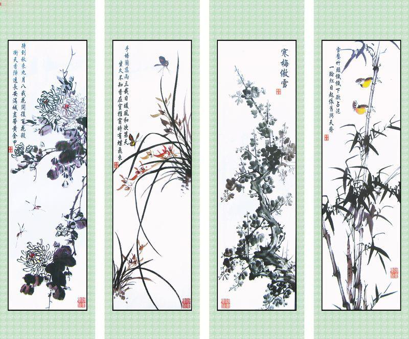 Tranh Tứ Quý truyền thống biểu trưng cho phẩm chất kiên cường, bất khuất của người quân tử