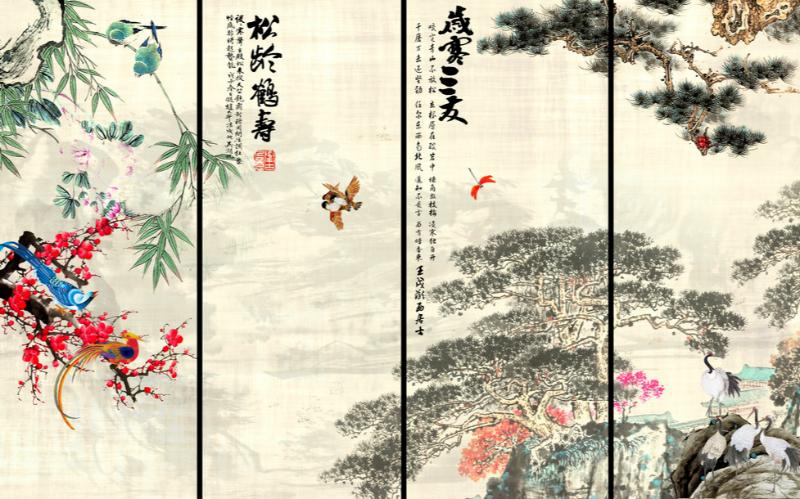 Tranh Tứ Quý đậm chất cổ điển là biểu tượng của người quân tử với bốn đức tính cao quý: kiên định, thanh cao, chính trực, kiêu hãnh