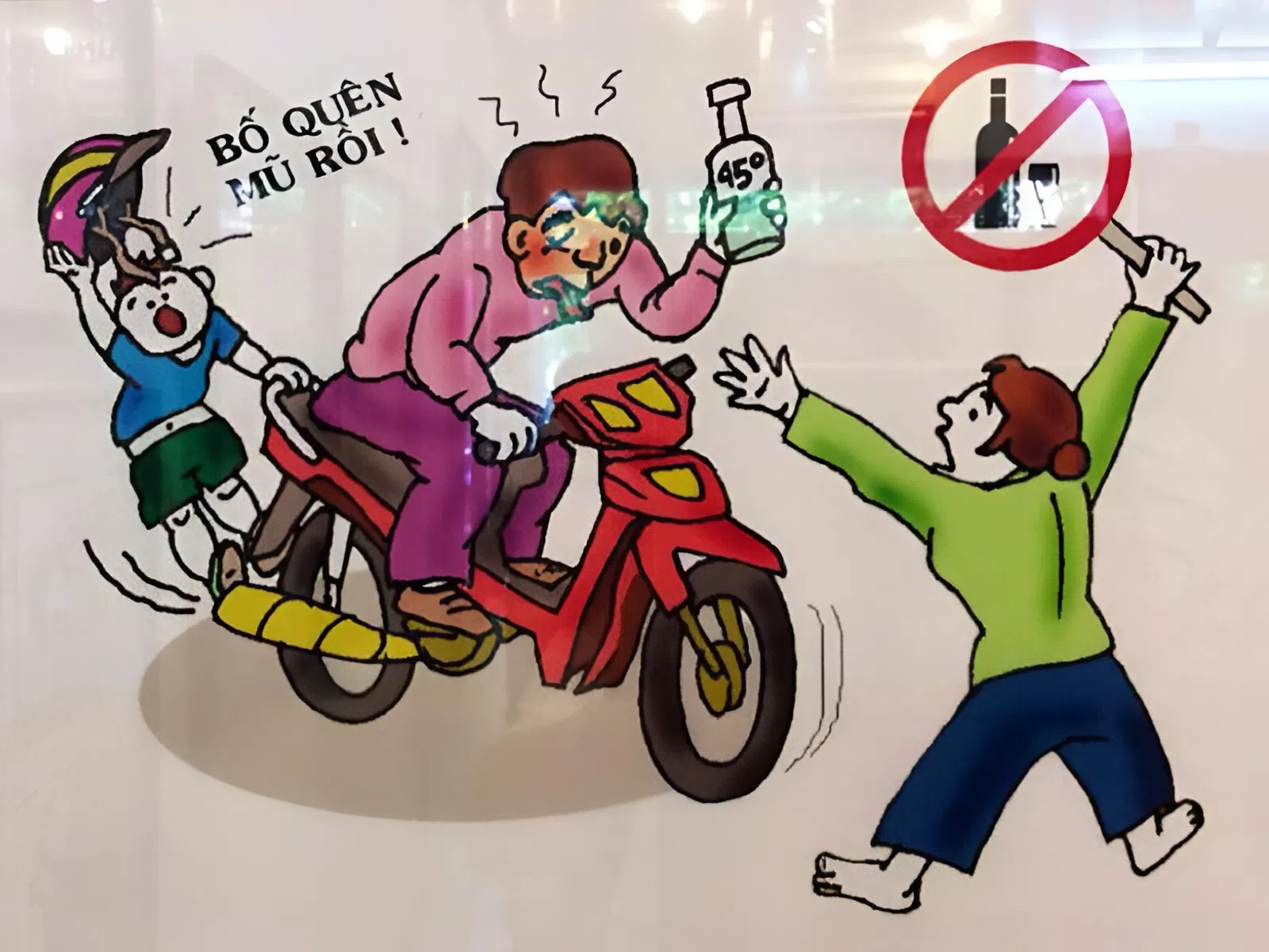 tranh vẽ an toàn giao thông của họa sĩ