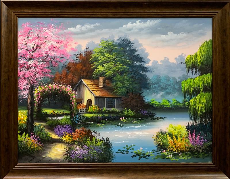 Bức tranh phong cảnh sơn dầu sắc sảo, tinh tế, tạo cảm giác như thật