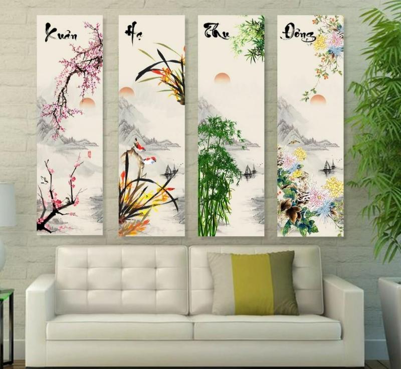Tranh Xuân Hạ Thu Đông giúp cân bằng năng lượng và thu hút vượng khí cho không gian sống