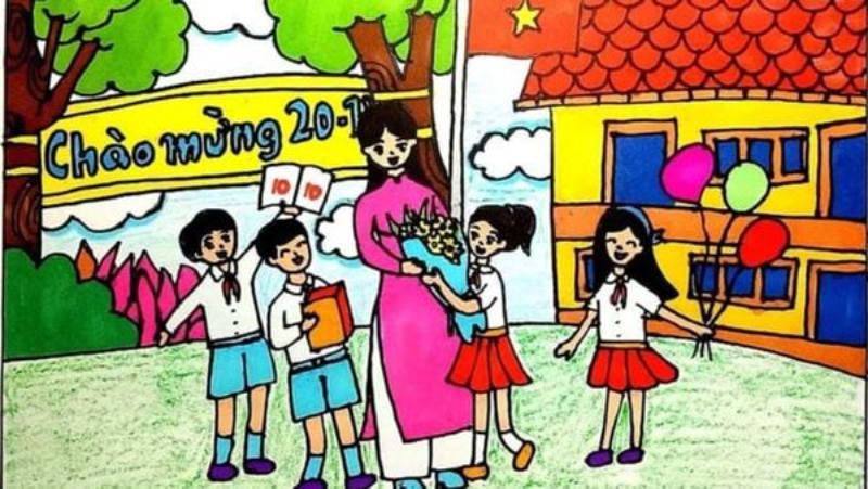 Tranh vẽ 20/11 trong đời sống