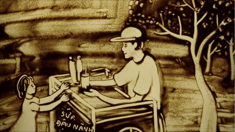 Khung cảnh đời thường, giản dị của người bán hàng rong
