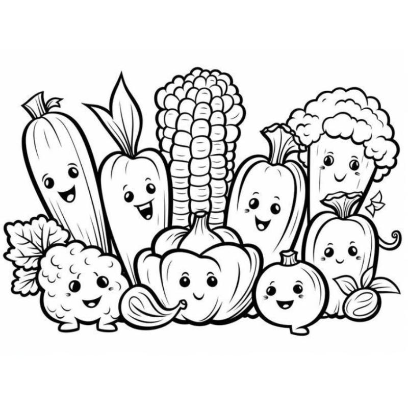 100 tranh to mau do an cute mini131