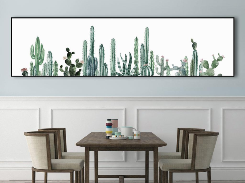 Tranh canvas cây xương rồng