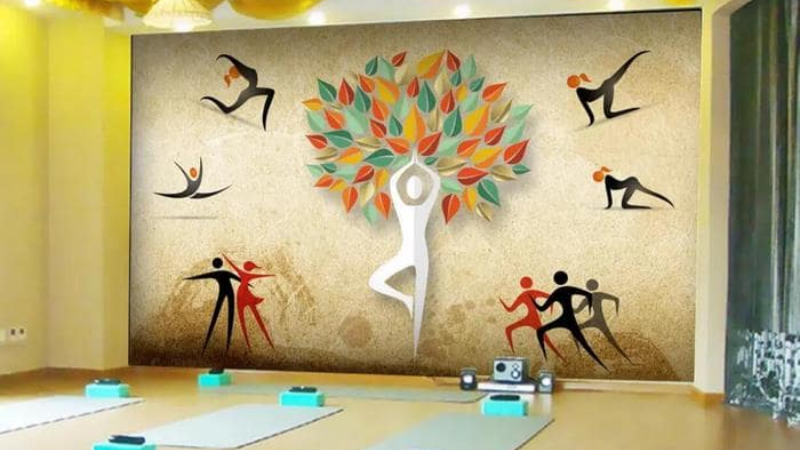 Lợi ích khi sử dụng tranh dán tường yoga