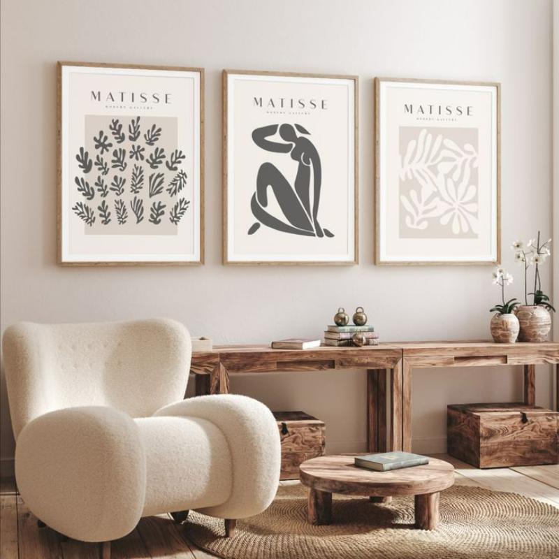 Tranh scandinavian hình khối đơn giản lấy cảm hứng từ cảnh quan Bắc Âu, là yếu tố trang trí hoàn hảo cho không gian tối giản