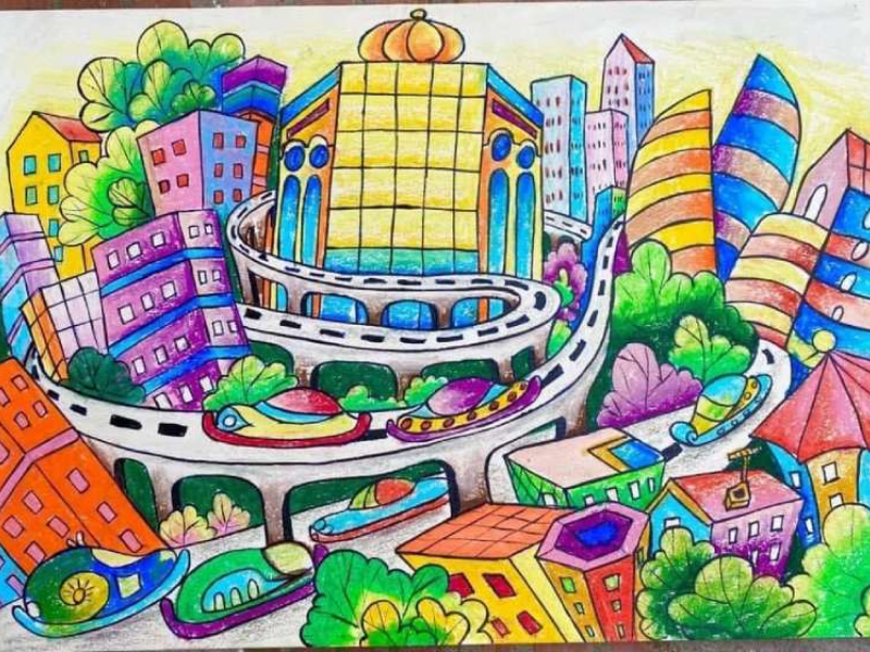 Top 299+ Mẫu tranh vẽ thành phố hiện đại đẹp, sang trọng 17 7 7