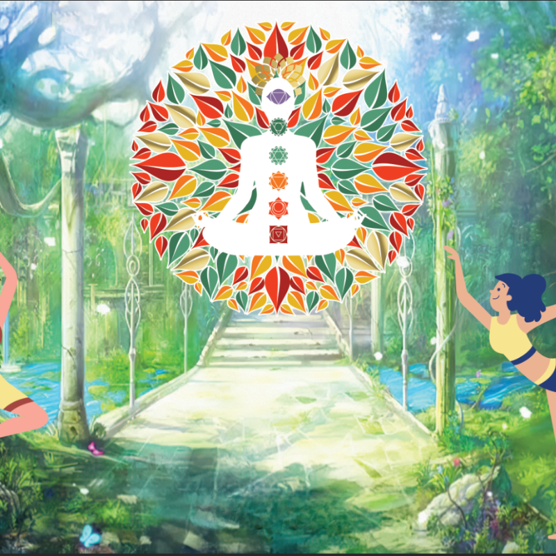 Khu vực gym có góc tập yoga