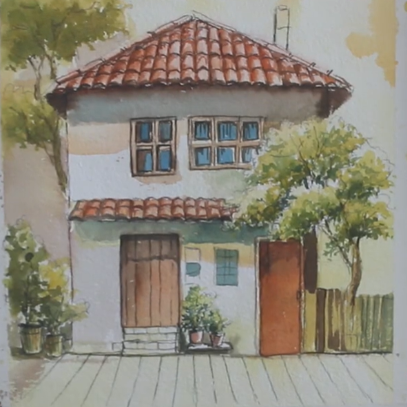 Cách vẽ tranh phong cảnh nhật bản đơn giản cho người mới 10 8 4