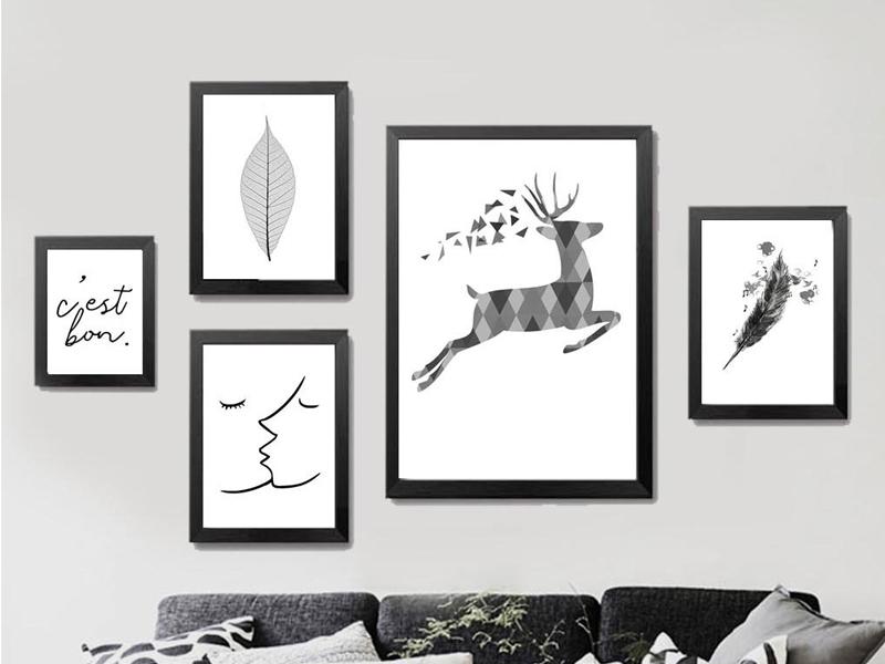 Tranh scandinavian trắng đen – lựa chọn tối giản, gọn gàng, tạo sự cân bằng và thanh lịch cho mọi căn phòng