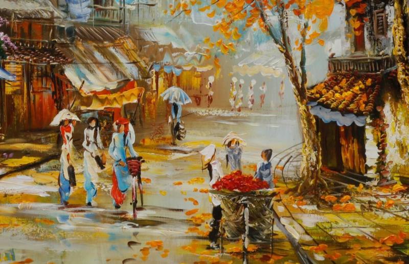 Tranh góc phố Hà Nội