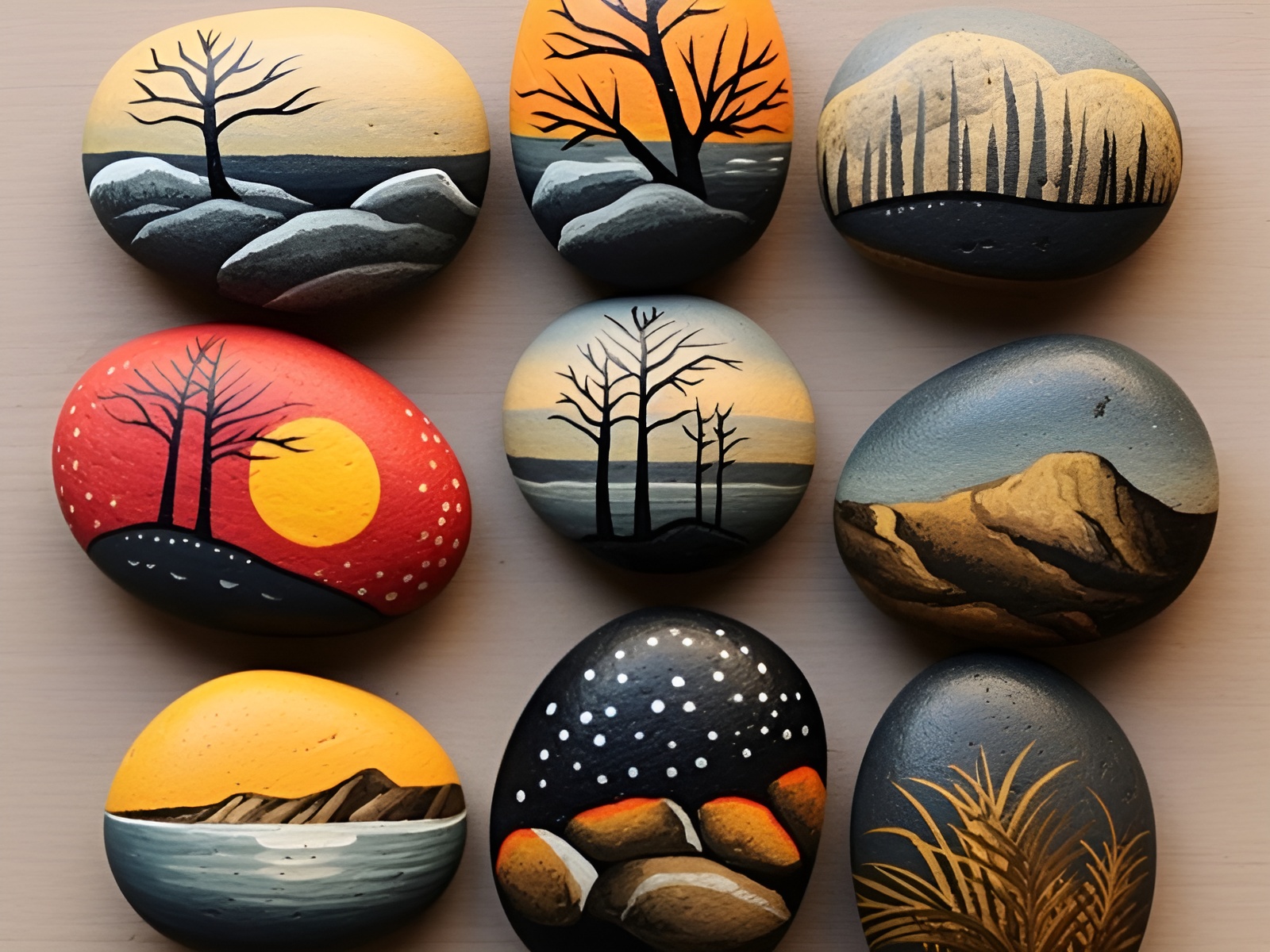 Tranh đá cuội – nghệ thuật từ tự nhiên trang trí cực tinh tế 1 Thiet ke chua co ten 1 2