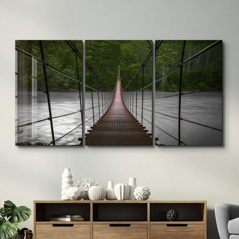 Tranh Cây Cầu tranh cầu treo đen phong cách decor hiện đại trang trí tường