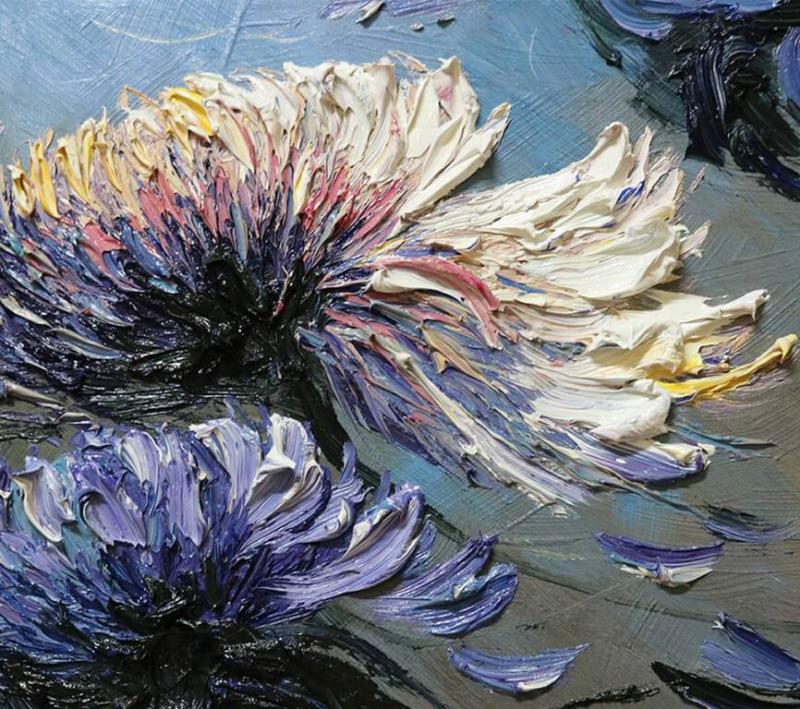 Chất liệu sơn dầu tạo nên bức tranh có độ bền cao