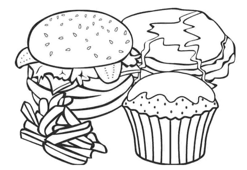 coloring pages fast food 053402706
